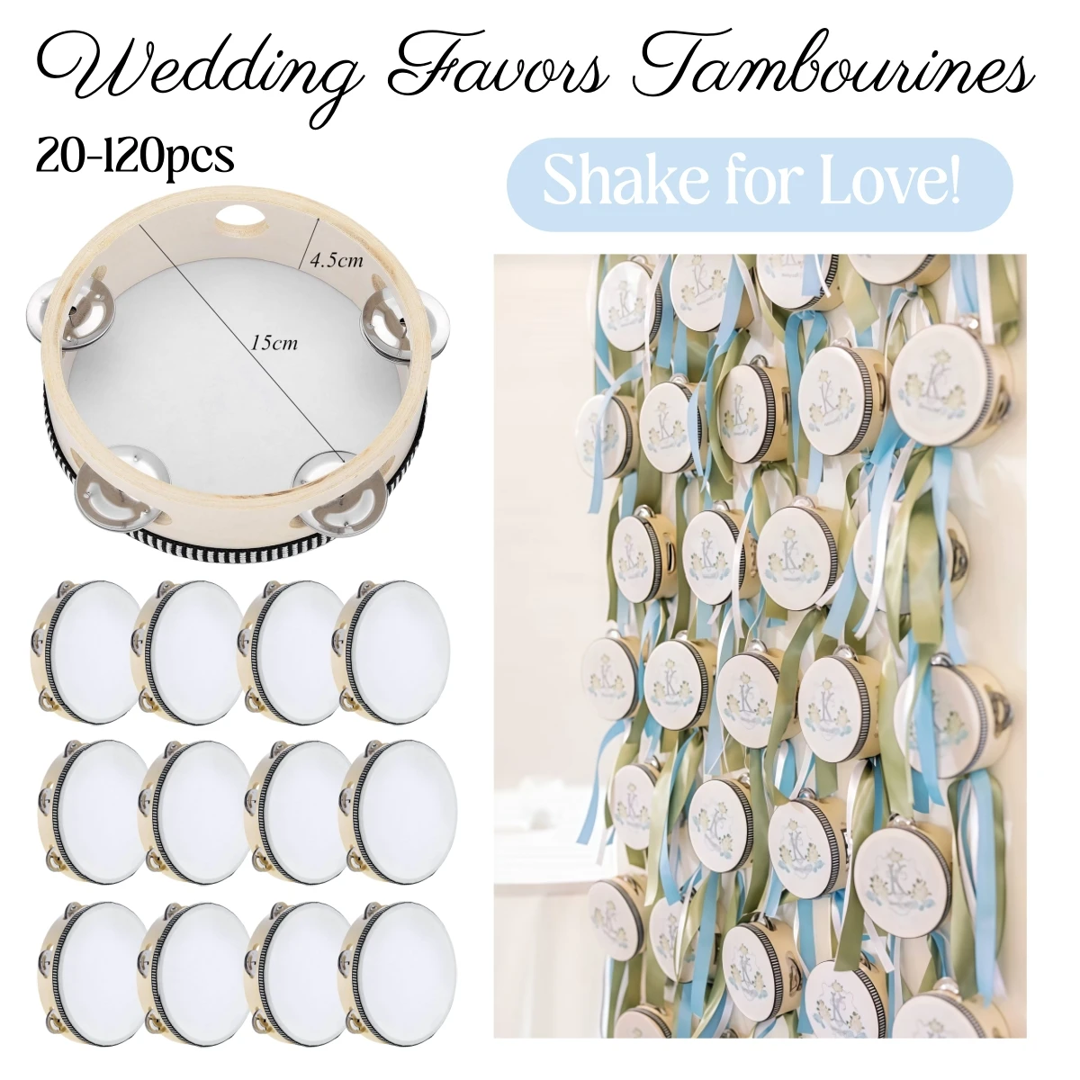 20-120Pcs Wedding Tambourines  - Musical Instrument In Chinese review and price
