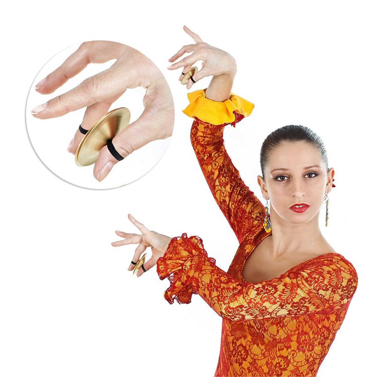 6 Pieces Finger Cymbals Belly  - Musical Instrument Zills review and price