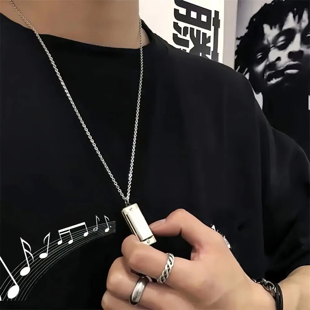Mini Harmonica Necklace Men an - Musical Instrument You Blow review and price