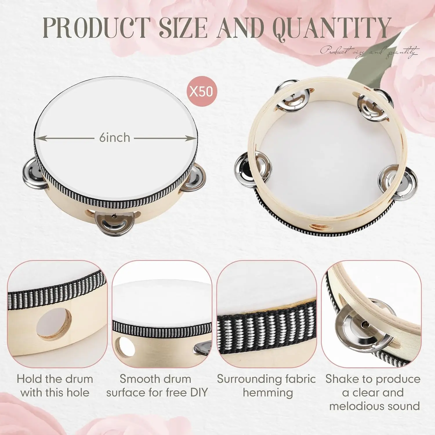 20-120Pcs Wedding Tambourines  - Musical Instrument In Chinese review and price