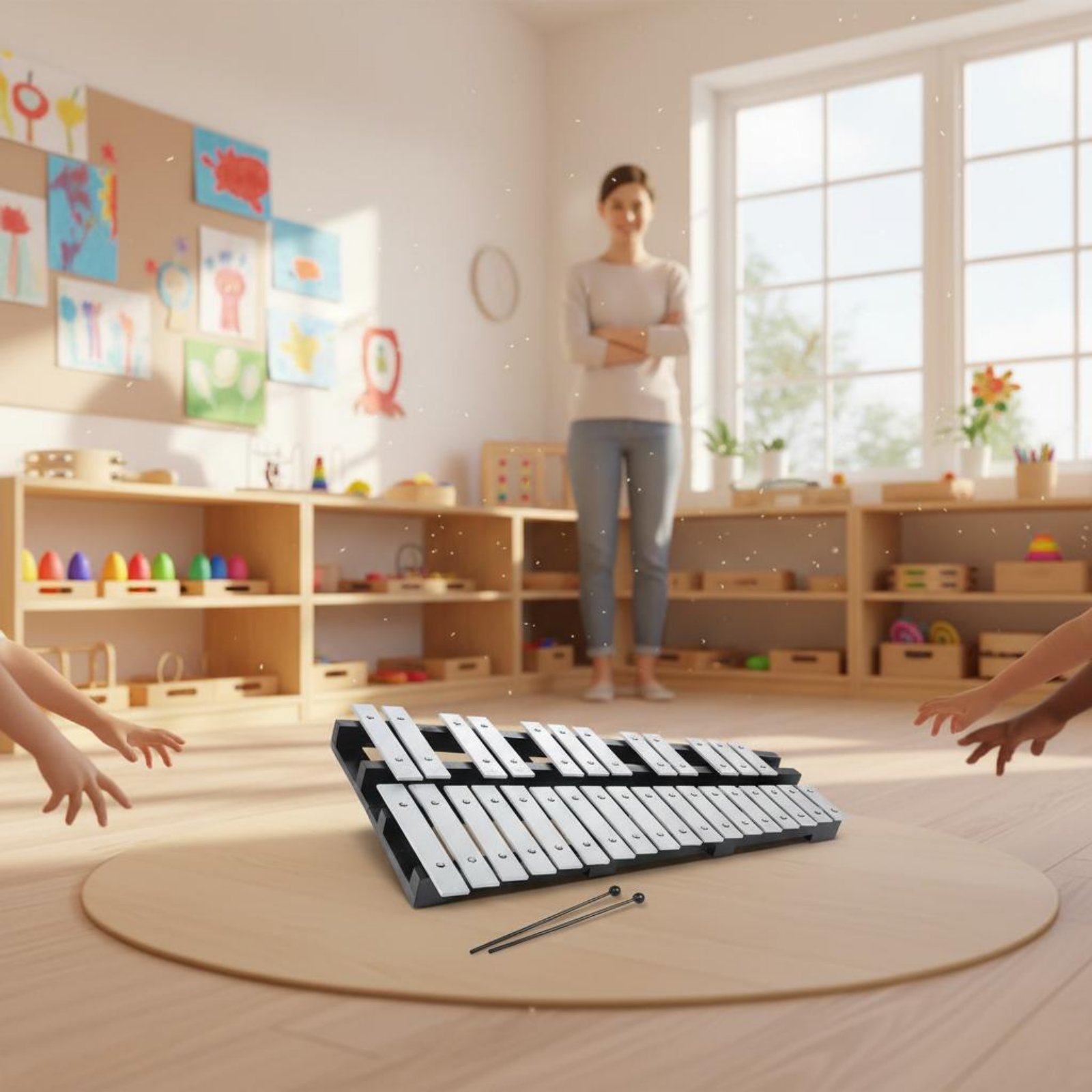 Aluminum Bar Xylophone with Ca - Musical Instrument Park review and price